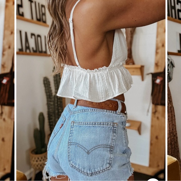 Lil White Ruffle Top - Picture 2 of 3